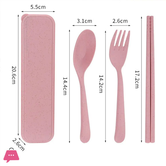 Plastic Cutlery Set Simplicity With Storage Box Fork And Chopsticks Set