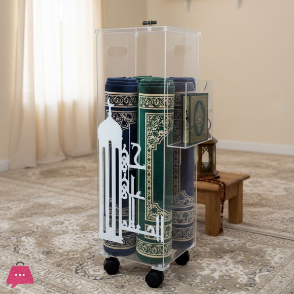 Acrylic Pray Mat Box Side Quran Holder Pocket