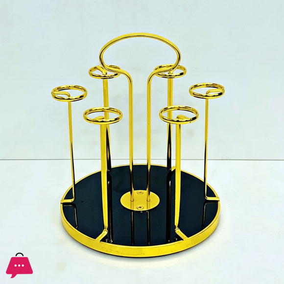 Rotating Glass Holder Countertop Space Saving