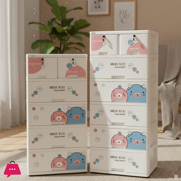 Sonati Cartoon Seal Wardrobe Drawer (5+2)
