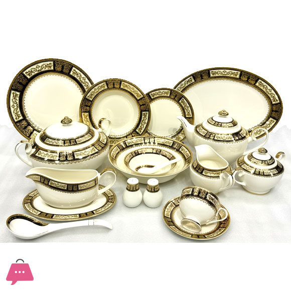 Yamasen Japan Dinner Set of 75 Pieces - 8-Person Serving 103 Pieces - 12-Person Serving
