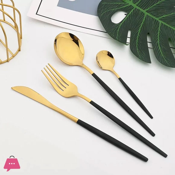 18/10 Stainless Steel Matte Flatware Cutlery Set of 4 Pieces