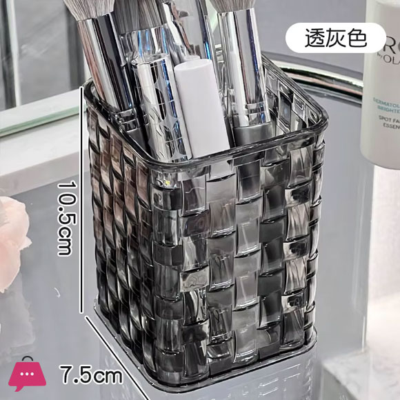 1pc Clear Acrylic Desk Organizer Pen Holder