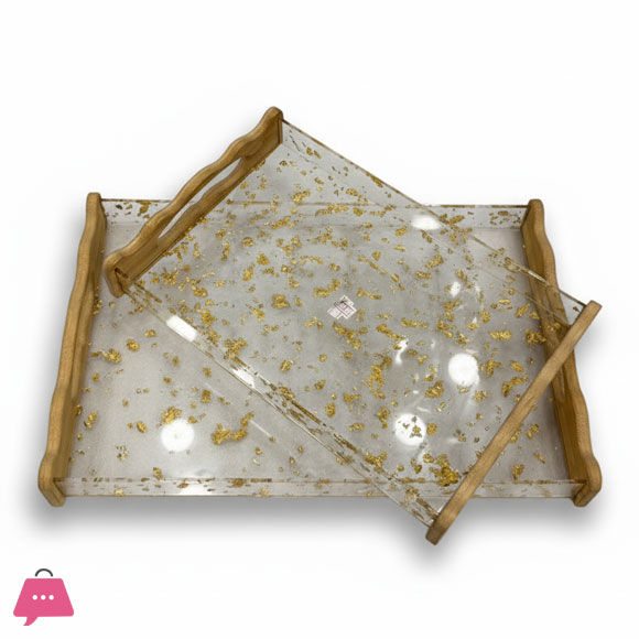 Acrylic Serving Tray Set With Modern and Distinctive Design