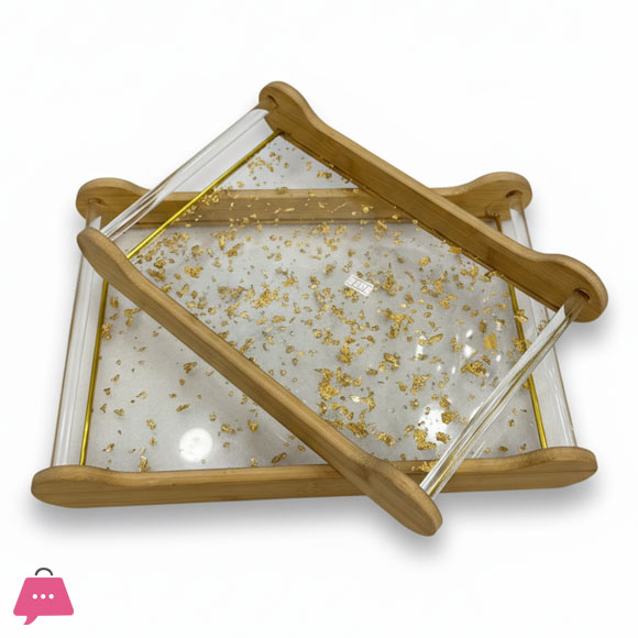 Acrylic Serving Tray Set With Modern and Distinctive Design