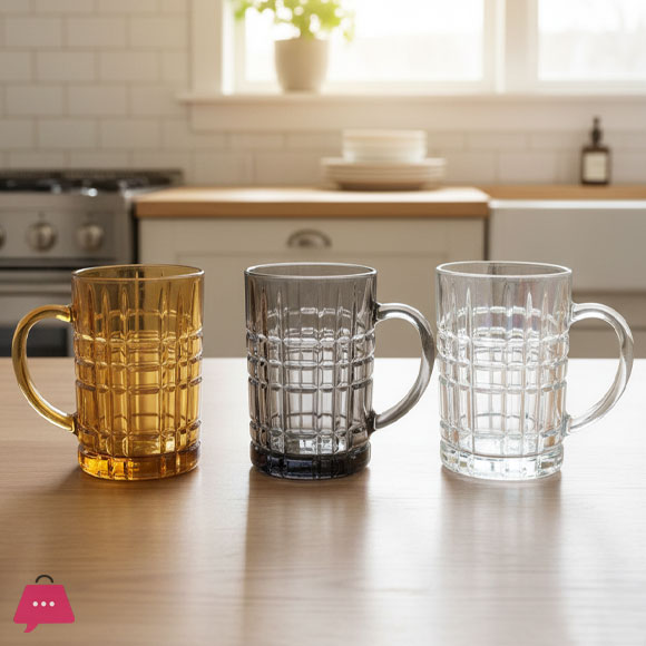 Large Size Beer Mug Glass Mugs for Milk Shakes and Juices 1-Pcs