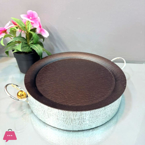 Luxury Round Serving Metal Platter with Handles