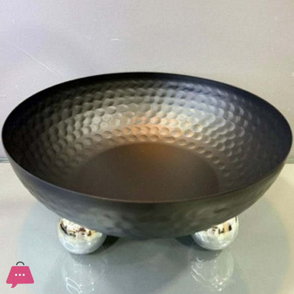 Modern Hammered Footed Bowl
