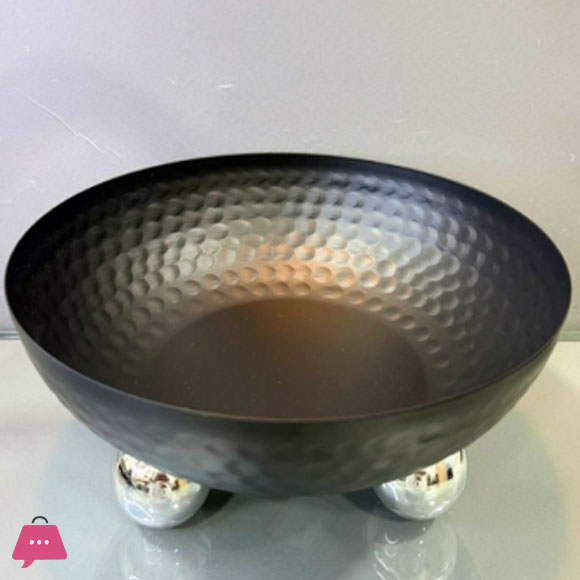 Modern Hammered Footed Bowl
