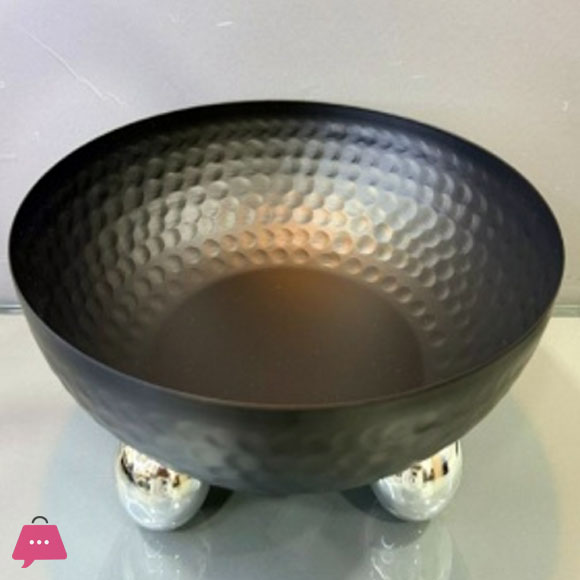 Modern Hammered Footed Bowl