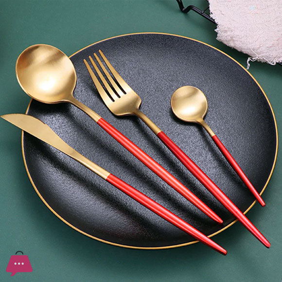 18/10 Stainless Steel Matte Flatware Cutlery Set of 4 Pieces