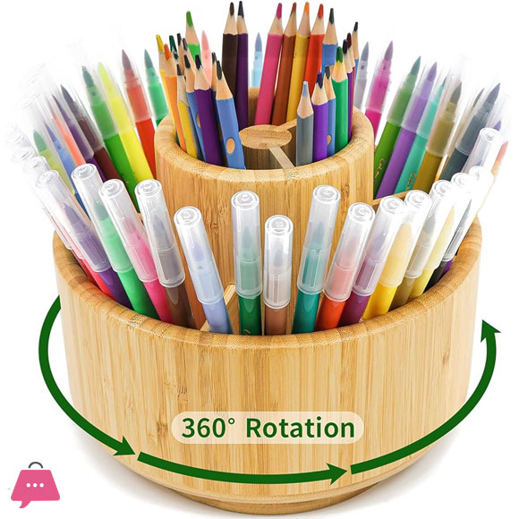 Bamboo Multi-purpose Holder Makeup Tool Storage Box Stationery Storage Holders