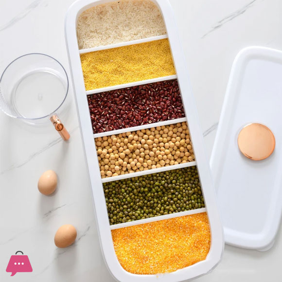 Beans Grain Sealed Storage Box Kitchen Storage Food Containers Rice Bucket Cereal Dispenser