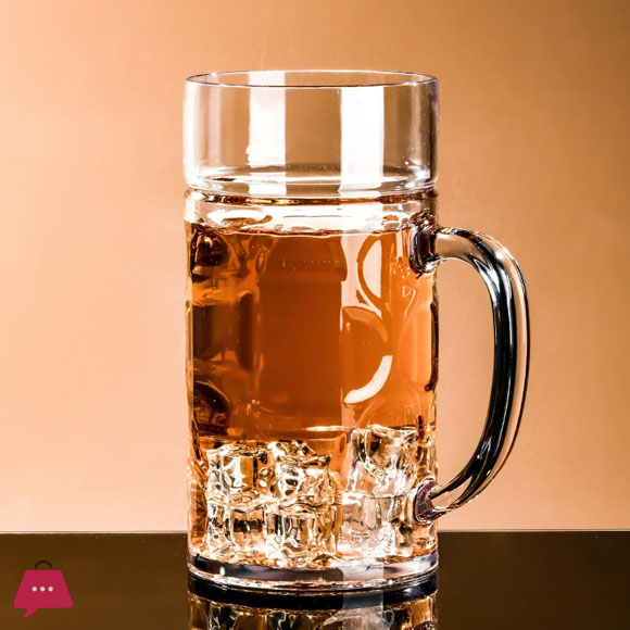 Beer Mug Made of Glass for Bar Party Cold Drink Milk Shakes and Juices Glass