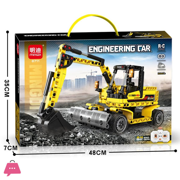 Bulldozer Dump Truck Building Blocks Set for Children Engineering Toys City Construction Bricks, Car Kids Gift