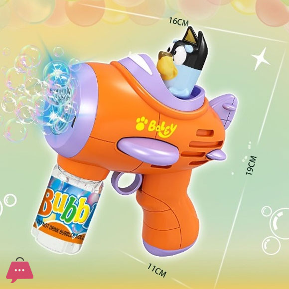 Electric Bubble Gun Toy with Soft Lighting kuromi , Bluey , Stitch