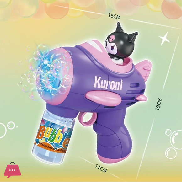 Electric Bubble Gun Toy with Soft Lighting kuromi , Bluey , Stitch