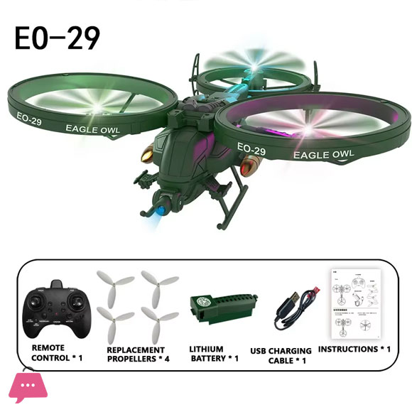 EO-29 Poisonous Scorpion RC Drone Quadcopter Plane 4 Axis 6CH Fixed Wing RC Aircraft