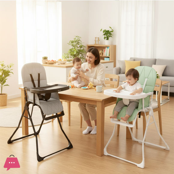 JOYOUS Foldable High Chair for Babies and Toddlers HCY-021