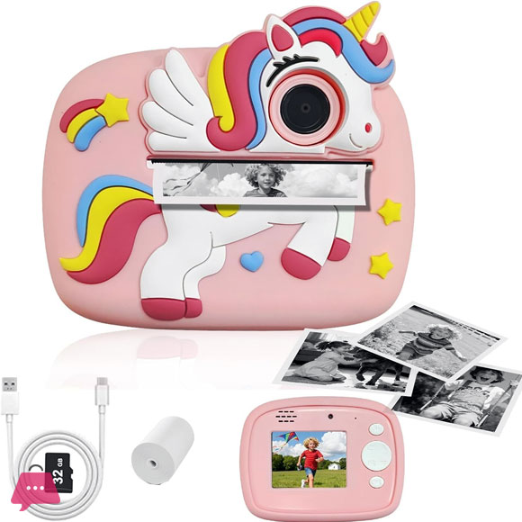 Kids Camera Instant Print 1080P Instant Cameras That Print Photos Birthday Gifts for Kids Age 3-12,Toddlers Instant Digital Cameras for Boys and Girls