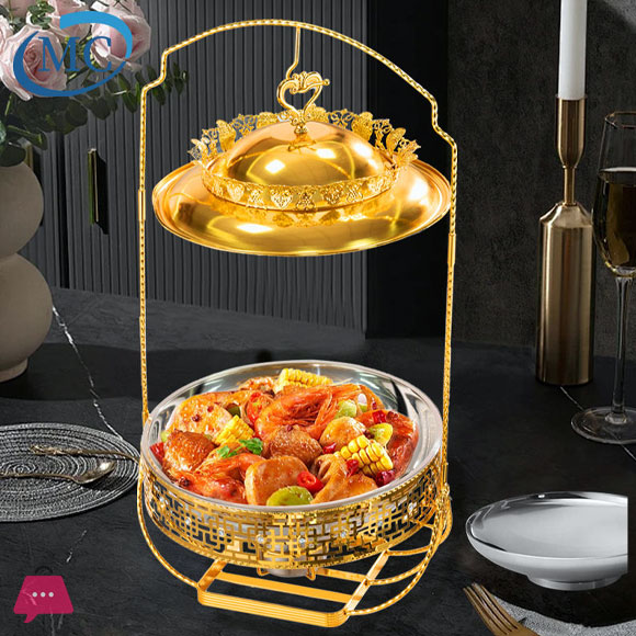 Luxury Chafing Dish Buffet Set High Capacity Dome Chafing Buffet Dishes Stainless Steel Chafing Dish 8 Liter