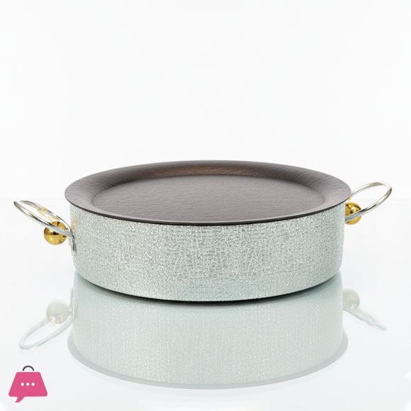 Luxury Round Serving Metal Platter with Handles