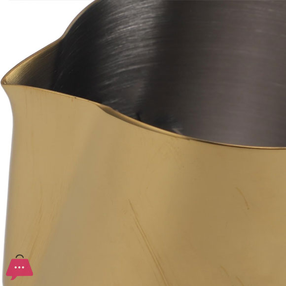 Multipurpose Coffee Milk frother Rust Resistant Pointed Spout Gold fl oz