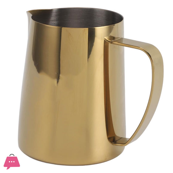 Multipurpose Coffee Milk frother Rust Resistant Pointed Spout Gold fl oz