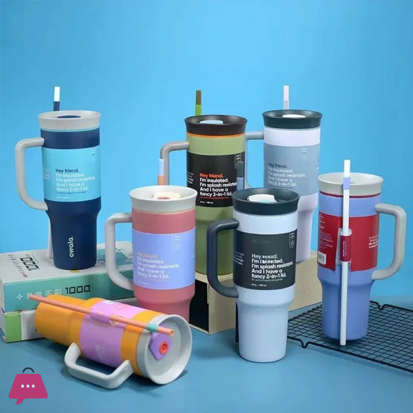 Owala Vacuum Flasks & Thermoses Water Bottle Drinkware Thermo Tumbler Stainless Steel Thermal Mug