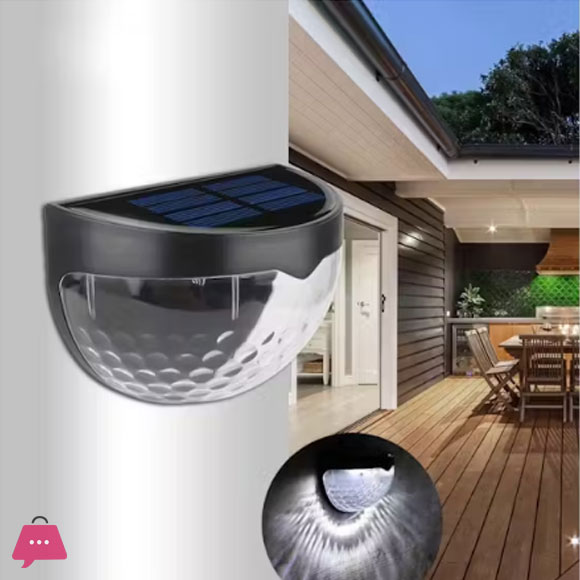 Pack of 2 Solar Waterproof Outdoor Led Light Solar Fence Lights, Solar Decorative Garden Lights, Waterproof Wireless Outdoor Lights for Garden, Fence, Patio Use,Warm White High Quality