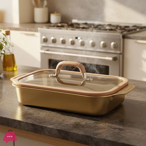 Rectangular Food Warmer Chafing Dish Food Warm for Serving 19 cm