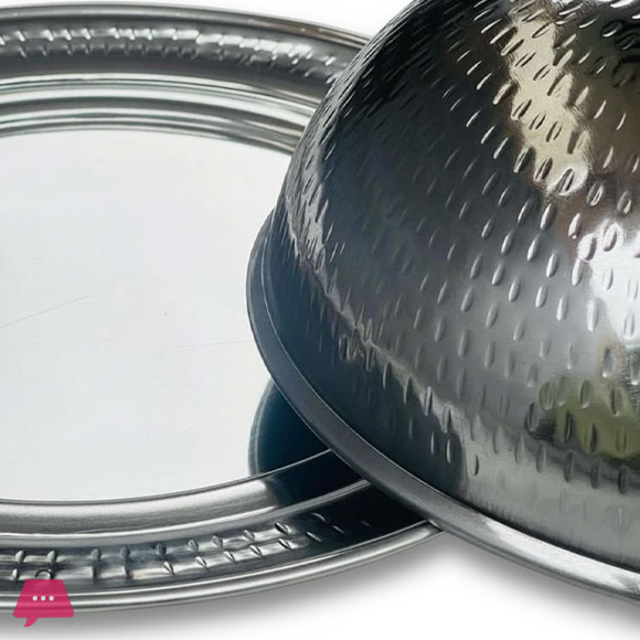 Stainless Steel Dome Serving Platter With Lid