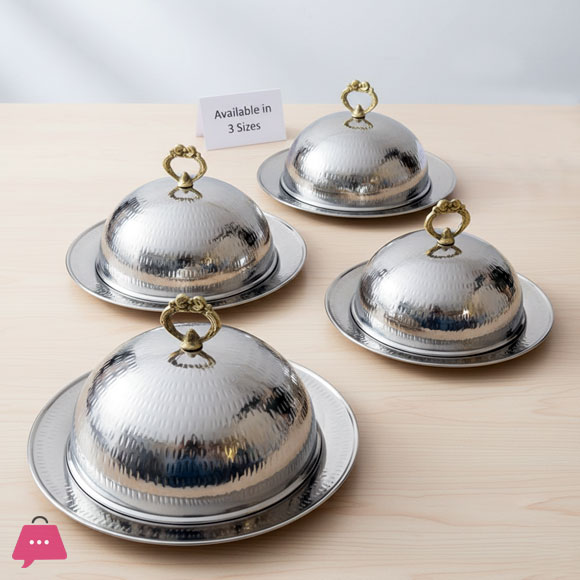 Stainless Steel Dome Serving Platter With Lid