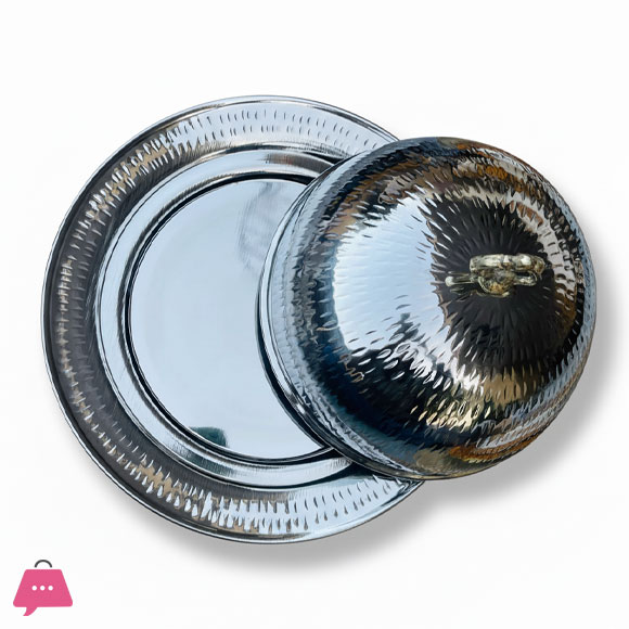 Stainless Steel Dome Serving Platter With Lid
