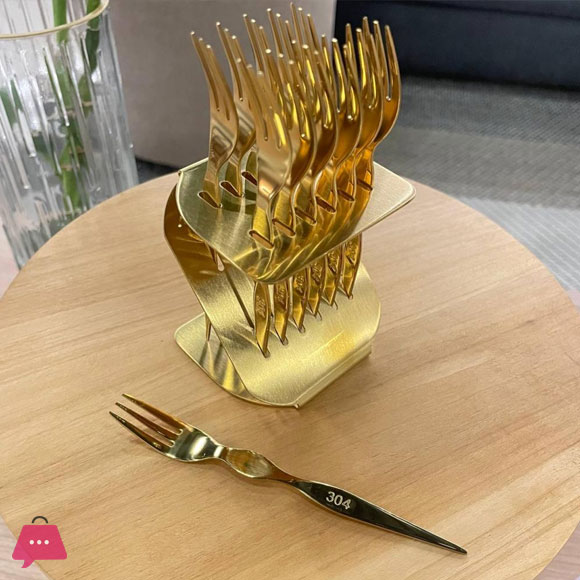 Stainless Steel Gold & Silver Dessert Mini Fork Set of 12