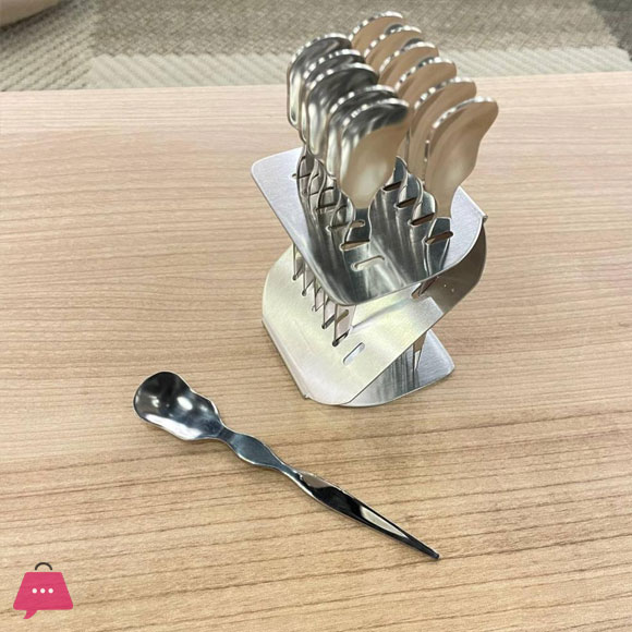Stainless Steel Gold & Silver Dessert Spoon Set of 12