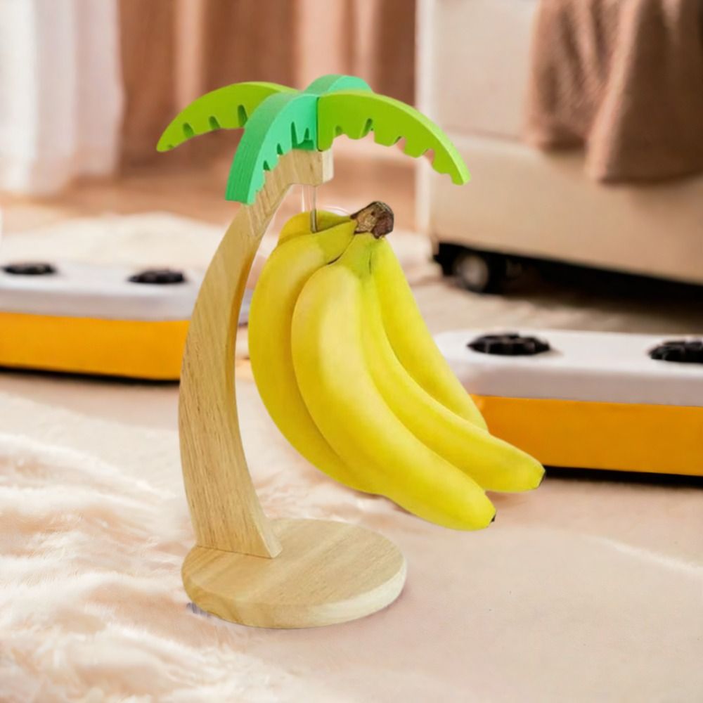Wooden Banana Rack Creative Space Saving Fruit Vertical Storage Rack