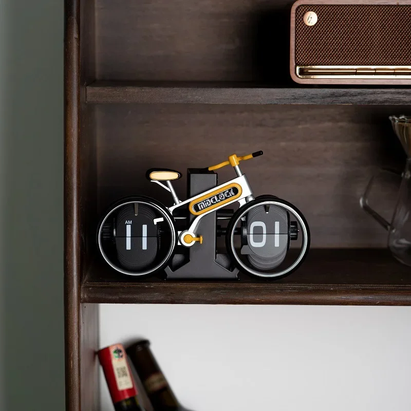Bicycle Page Turning Clock Bicycle Shaped Flip Page Clocks