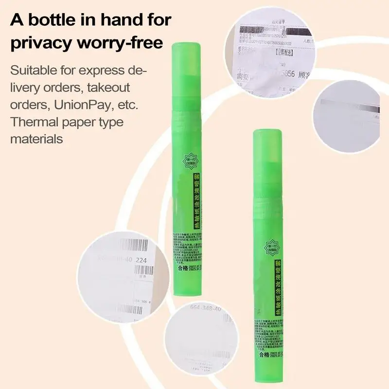 10ml Elimination Privacy Spray Pen Thermal Paper Corrector Data Protection Portable Privacy Protection Correction Fluid Tool