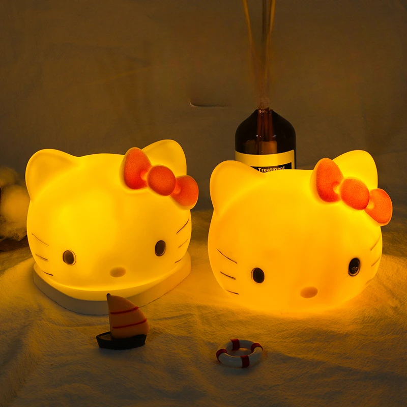 Hello Kitty Night Light Cartoon Cute Bedside Lamp