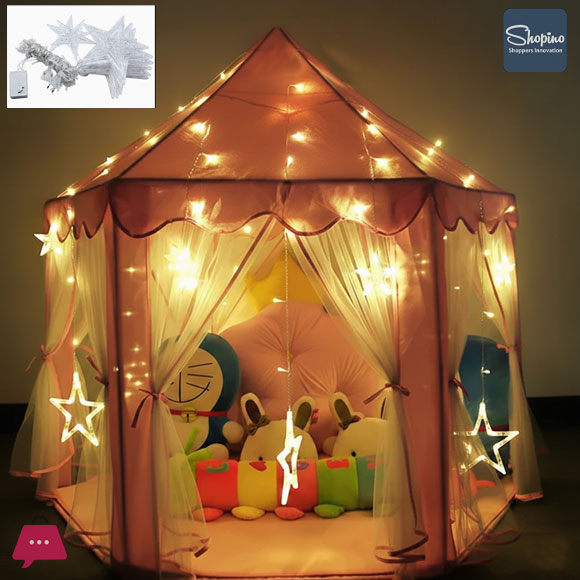 Shopino Princess Castle Tent Indoor Outdoor Fairy House Kids Play Tent