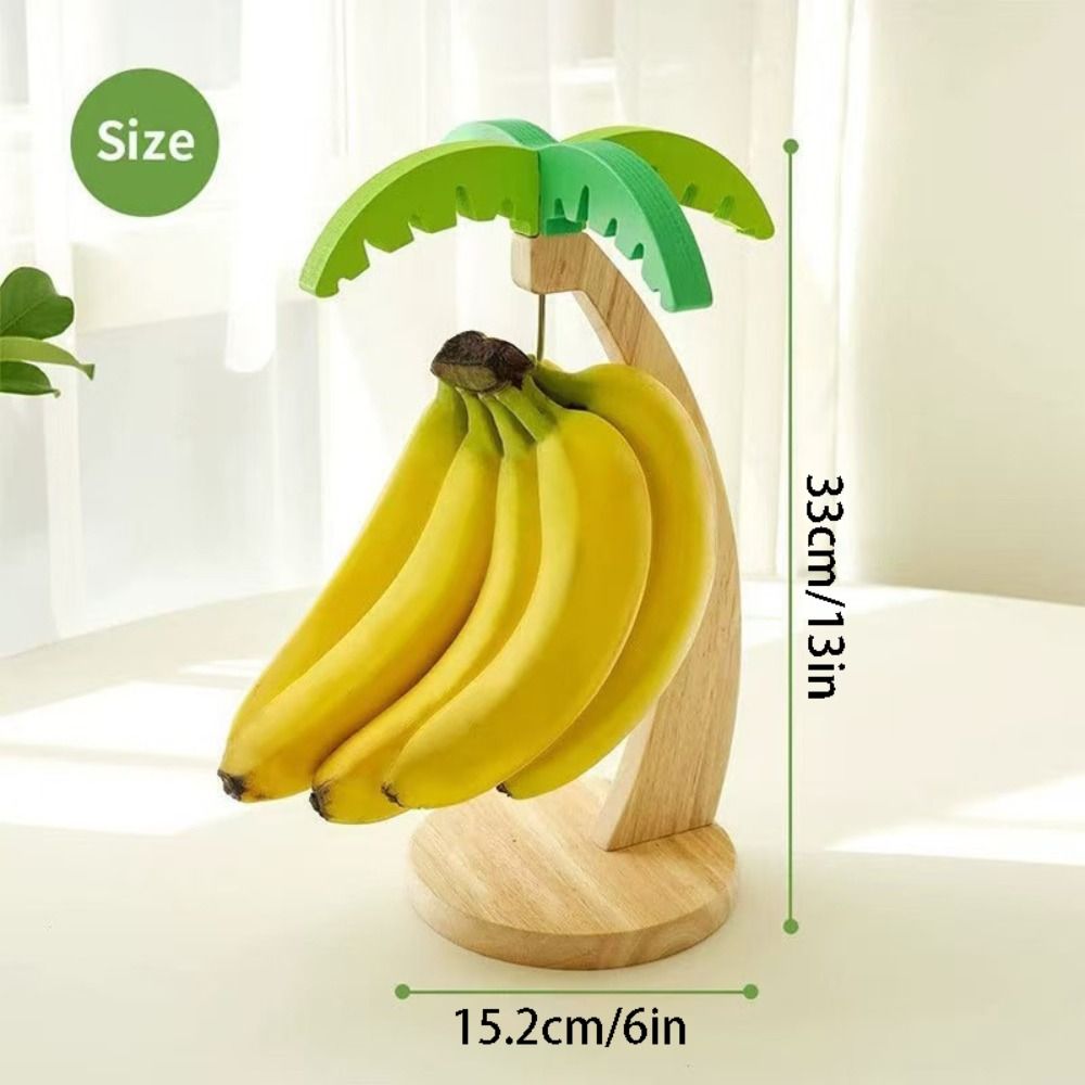 Wooden Banana Rack Creative Space Saving Fruit Vertical Storage Rack