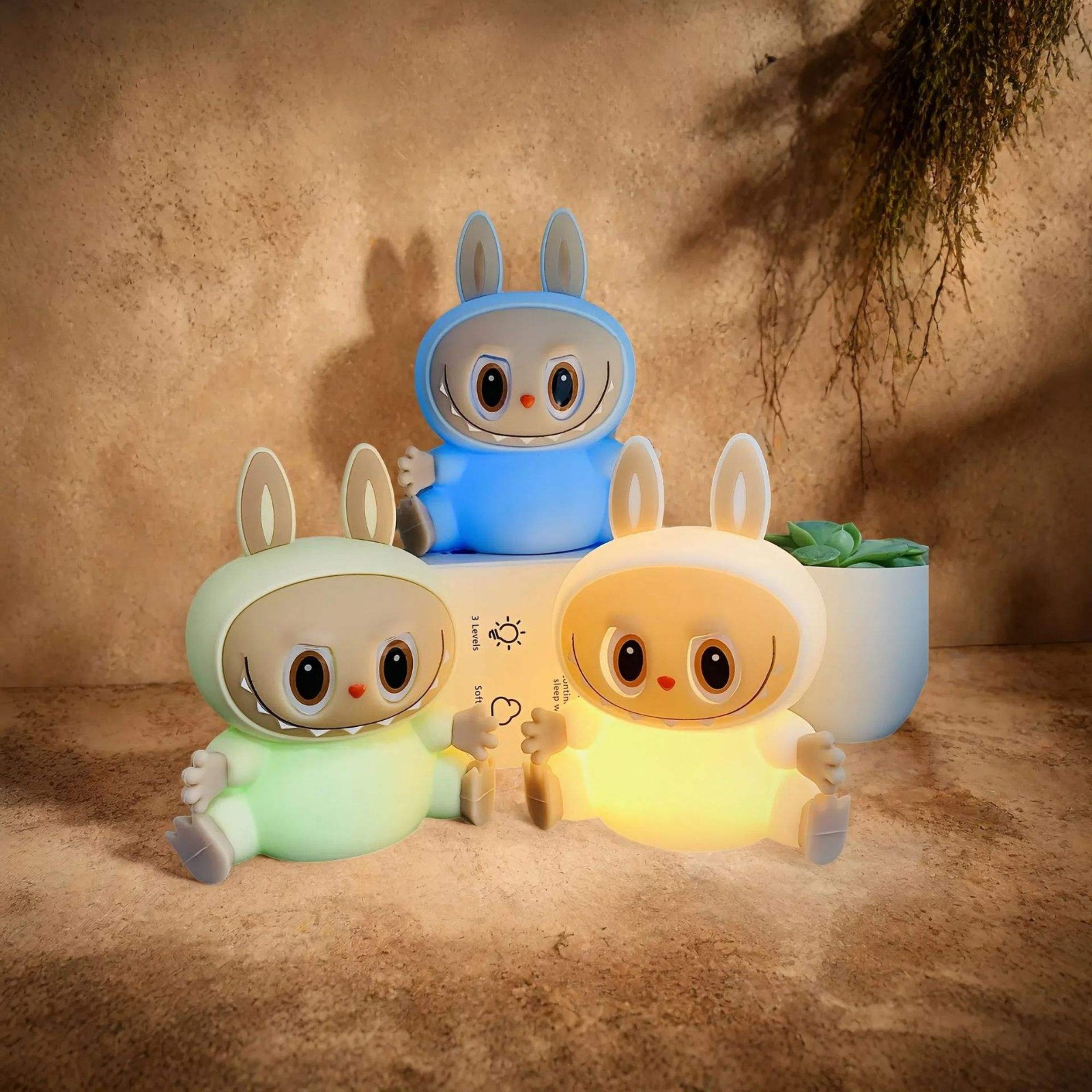 Silicone Labubu Night Light for Kids Lamp for Bedroom Sleeping Gifts Home Decor Girls & Boys