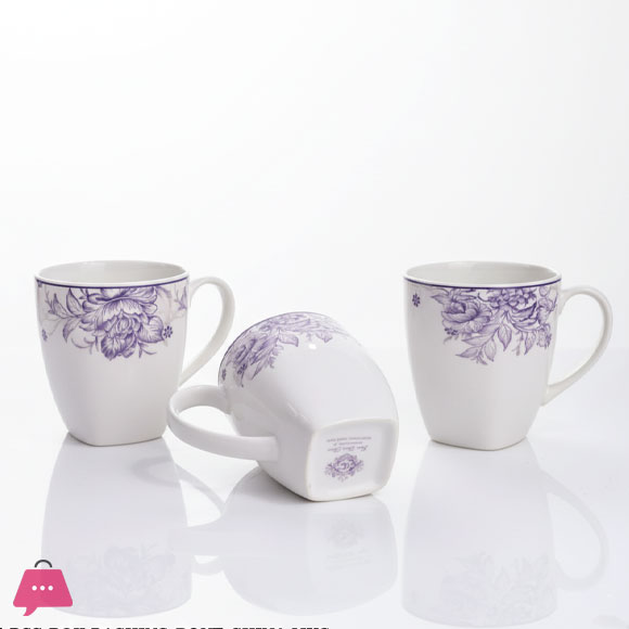 BONE SQUARE MUG PACK OF 6