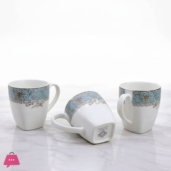 BONE SQUARE MUG PACK OF 6