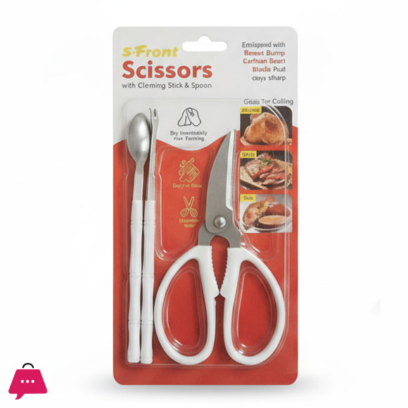 Crab Scissor with Cleaning Stick & Spoon