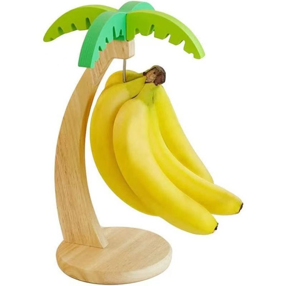 Wooden Banana Rack Creative Space Saving Fruit Vertical Storage Rack