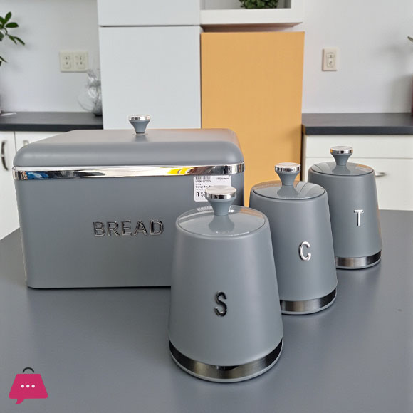 Elegant Bread Bin & Canister Set (4-Piece)