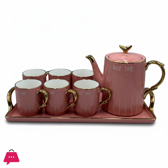 Emerald Grove 9-Pcs Ceramic Tea Set
