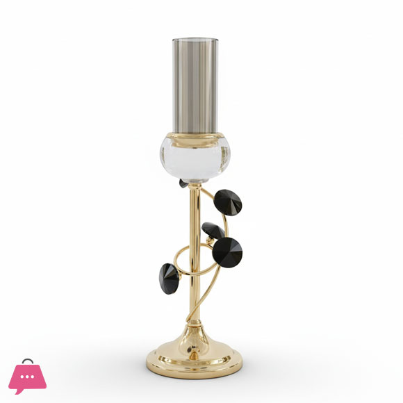 Golden Vine Metal Tabletop Candle Stand